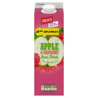 Jack's Apple & Raspberry Juice Drink from Concentrate 1 Litre (6 x 1ltr)