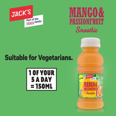 Jack's Mango & Passionfruit Smoothie 250ml (8 x 250ml)