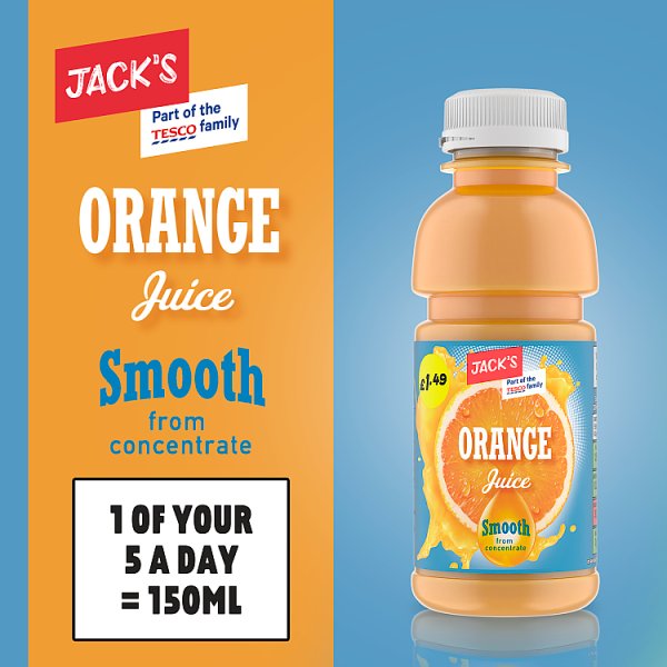 Jack's Orange Juice Smooth 300ml (8 x 300ml)