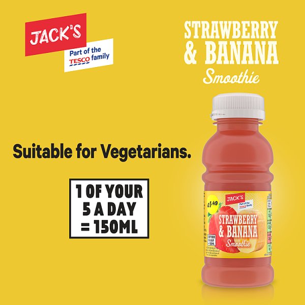 Jack's Strawberry & Banana Smoothie 250ml (8 x 250ml)