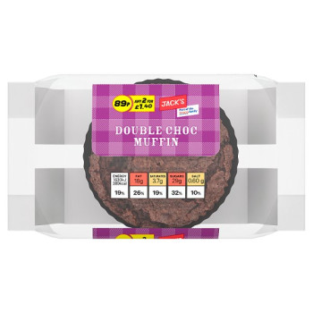 Jack's Double Choc Muffin (12 x 85g)