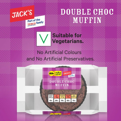 Jack's Double Choc Muffin (12 x 85g)