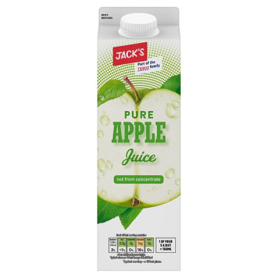 Jack's Pure Apple Juice 1 Litre (6 x 1ltr) Jack's Pure Apple Juice 1 Litre (6 x 1ltr)