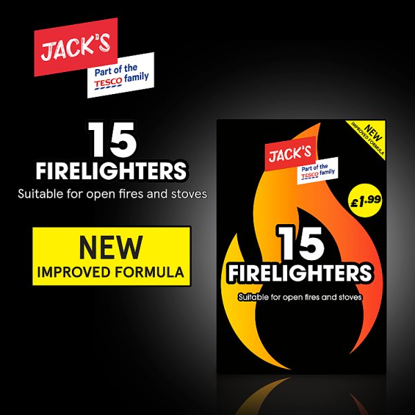 Jack's 15 Firelighters 180g (24 x 15s)