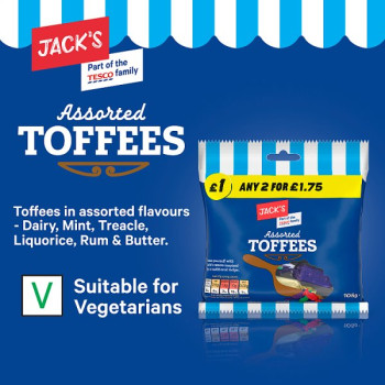 Jack's Assorted Toffees 105g (12 x 105g)