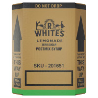 R Whites Zero Sugar Lemonade Postmix Syrup 7L (1 x 7L)
