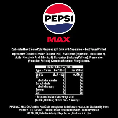 Pepsi Max Cola Bottle PMP 500ml  (12 x 500ml)