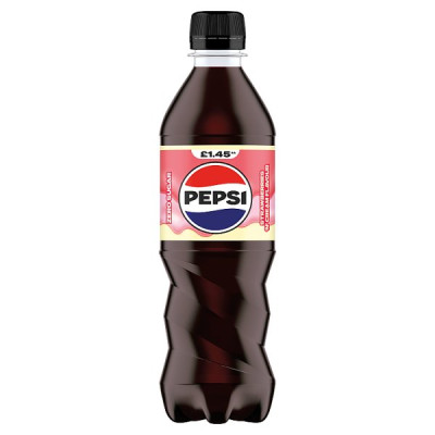 Pepsi Strawberries 'N' Cream Flavour Bottle PMP 500ml (12 x 500ml)