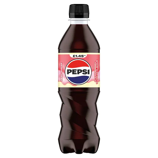 Pepsi Strawberries 'N' Cream Flavour Bottle PMP 500ml (12 x 500ml)