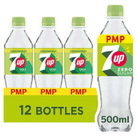 7UP Zero Sugar Lemon and Lime Bottle PMP 500ml (12 x 500ml)