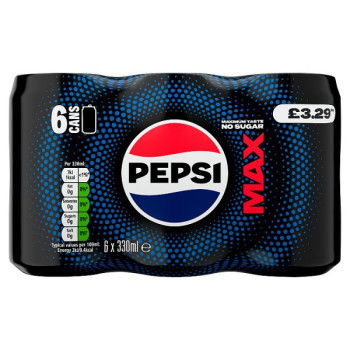 Pepsi Max PMP 330ml Cans x 6 (4 x 6x330ml)