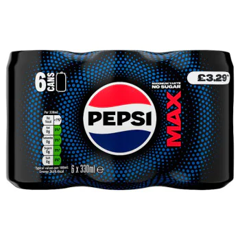 Pepsi Max PMP 330ml Cans x 6 (4 x 6x330ml)