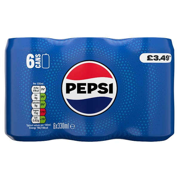 Pepsi Cola Cans 6 x 330ml (4 x 6x330ml) Pepsi Cola Cans 6 x 330ml (4 x 6x330ml)