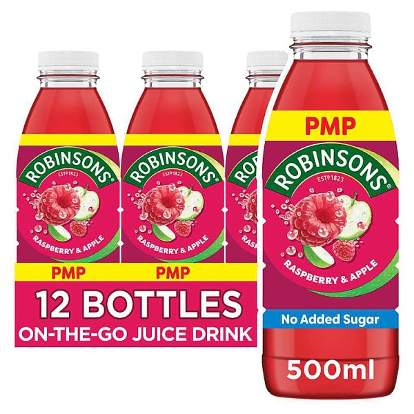 Robinsons Ready To Drink Raspberry & Apple  Drink Bottle PMP 500ml (12 x 500ml)