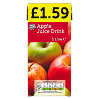 Euro Shopper Apple Juice Drink 1 Litre (12 x 1ltr)