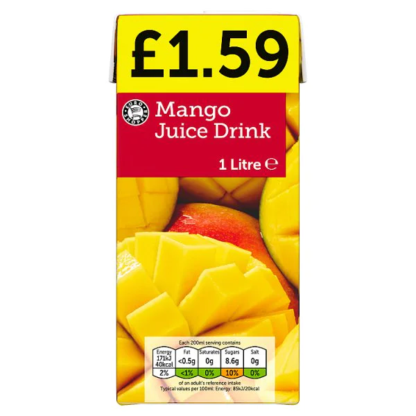 Euro Shopper Mango Juice Drink 1 Litre (12 x 1ltr)