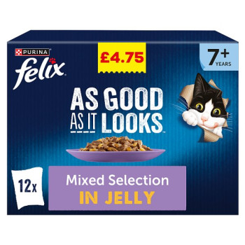 FELIX As Good As it Looks Senior 7+ Mixed Wet Cat Food 12x85g PMP (4 x 12x85g)