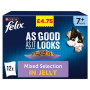 FELIX As Good As it Looks Senior 7+ Mixed Wet Cat Food 12x85g PMP (4 x 12x85g)