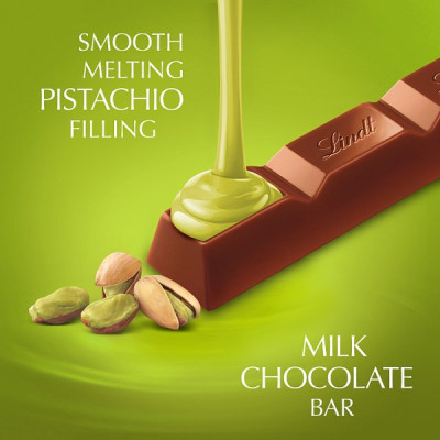Lindt Lindor Pistachio Milk Chocolate Treat Bar 38g (24 x 38g)