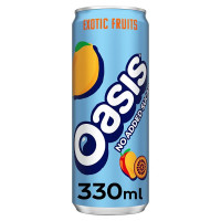 Oasis Exotic Fruits No Added Sugar 330ml (24 x 330ml)