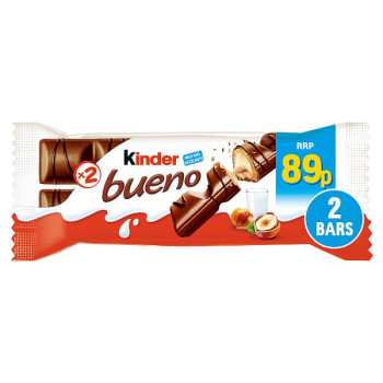 Kinder 2 Bueno Milk & Hazelnut 43g (30 x 2pk)