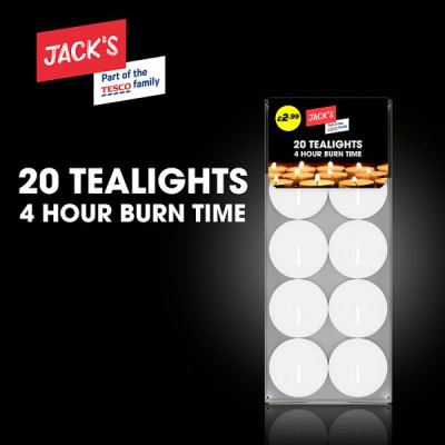 Jack's 20 Tealights (36 x 20pk) Jack's 20 Tealights (36 x 20pk)