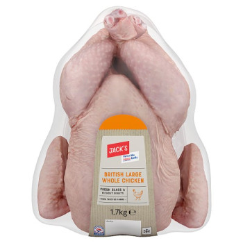 Jack's British Large Whole Chicken 1.7kg (4 x 1.7kg)