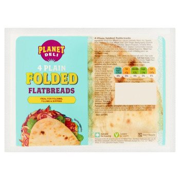 Planet Deli 4 Folded Flatbreads (6 x 200g)
