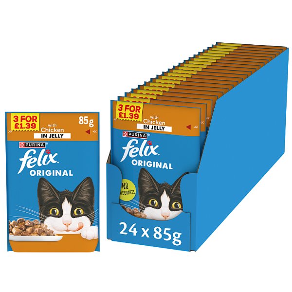 FELIX Original Chicken in Jelly Wet Cat Food 85g PMP (26 x 85g) FELIX Original Chicken in Jelly Wet Cat Food 85g PMP (26 x 85g)