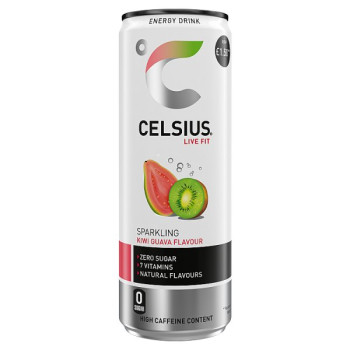 Celsius Energy Drink, Sparkling Kiwi Guava 355ml PMP £1.50 (12 x 355ml)