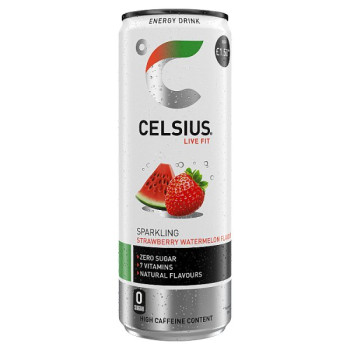 Celsius Energy Drink, Sparkling Strawberry Watermelon 355ml (12 x 355ml)