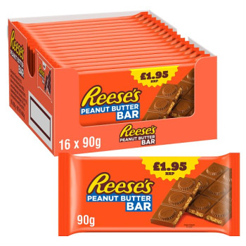 Reese's Peanut Butter and Milk Chocolate Flavour Bar 90g (16 x 90g)