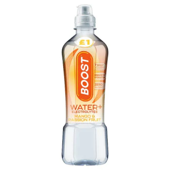 Boost Water+ Electrolytes Mango & Passion Fruit 500ml (12 x 500ml) Boost Water+ Electrolytes Mango & Passion Fruit 500ml (12 x 500ml)
