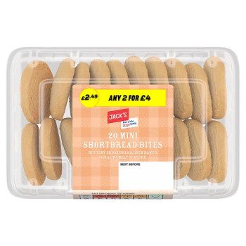 Jack's 20 Mini Shortbread Bites (4 x 240g)