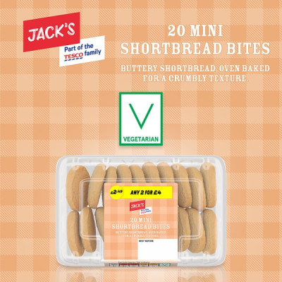 Jack's 20 Mini Shortbread Bites (4 x 240g)