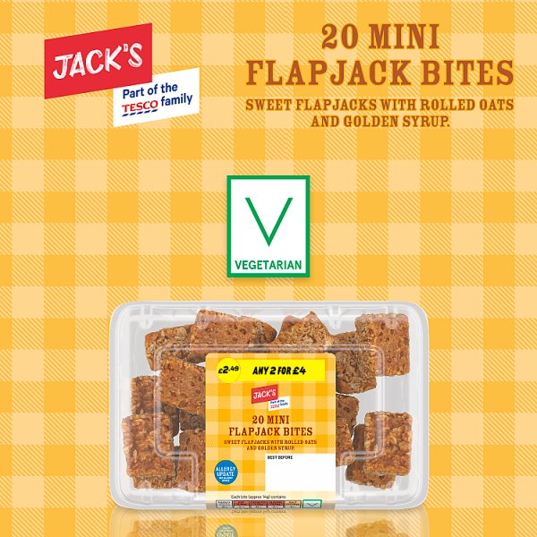 Jack's 20 Mini Flapjack Bites (4 x 280g) Jack's 20 Mini Flapjack Bites (4 x 280g)