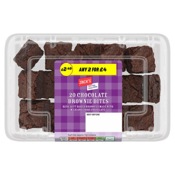 Jack's 20 Chocolate Brownie Bites (4 x 220g)