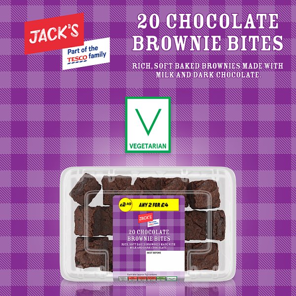 Jack's 20 Chocolate Brownie Bites (4 x 220g)