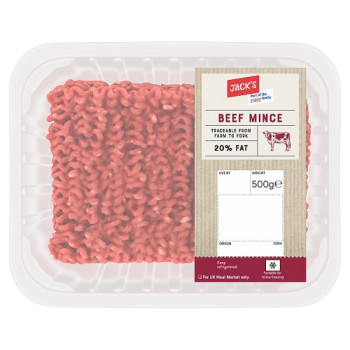 Jack's Beef Mince 500g (1 x 500g)