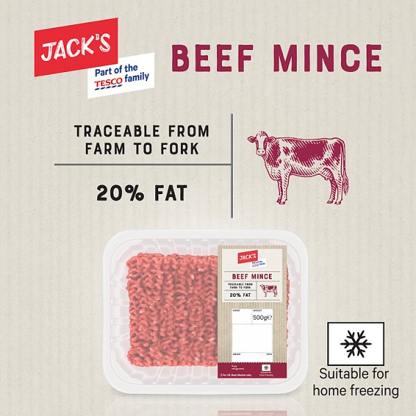 Jack's Beef Mince 500g (1 x 500g) Jack's Beef Mince 500g (1 x 500g)