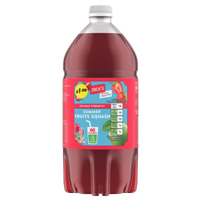 Jack's Summer Fruits Squash 1.5 Litre (8 x 1.5L)