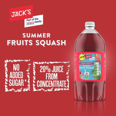 Jack's Summer Fruits Squash 1.5 Litre (8 x 1.5L)