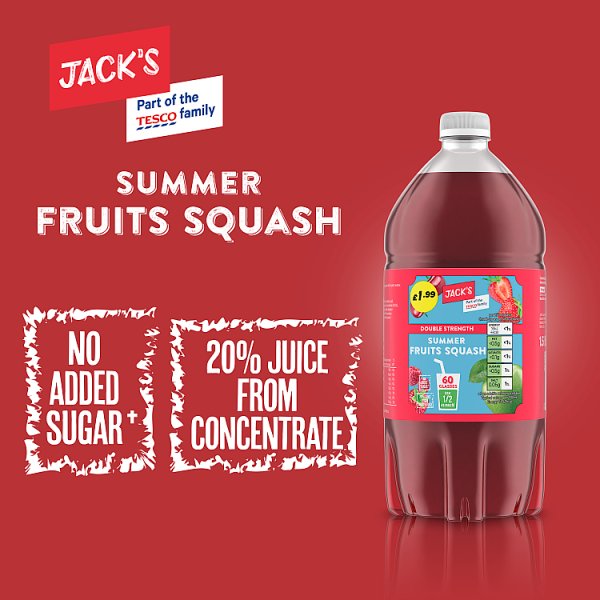 Jack's Summer Fruits Squash 1.5 Litre (8 x 1.5L)