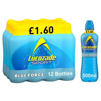 Lucozade Sport Drink Blue Force 500ml (12 x 500ml)