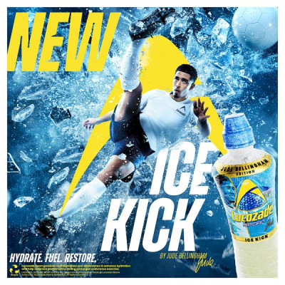 Lucozade Sport Drink Ice Kick Jude Bellingham Edition 500ml (12 x 500ml)