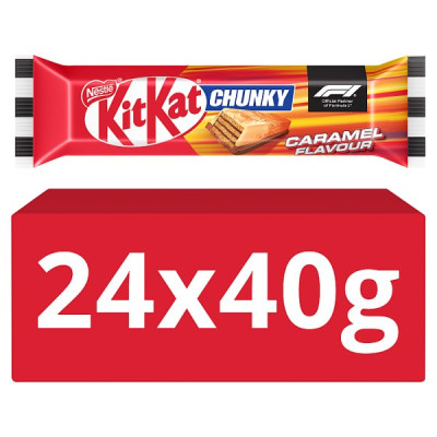 KitKat F1 Chunky Caramel Flavour Milk Chocolate Bar 40g (24 x 40g)