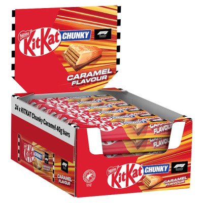 KitKat F1 Chunky Caramel Flavour Milk Chocolate Bar 40g (24 x 40g)