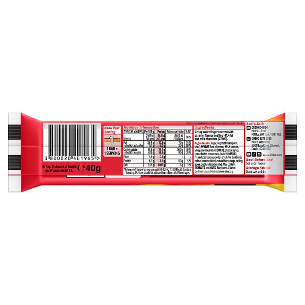 KitKat F1 Chunky Caramel Flavour Milk Chocolate Bar 40g (24 x 40g)