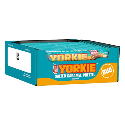 Yorkie Salted Caramel Pretzel Milk Chocolate DUO Bar 66g (24 x 66g)