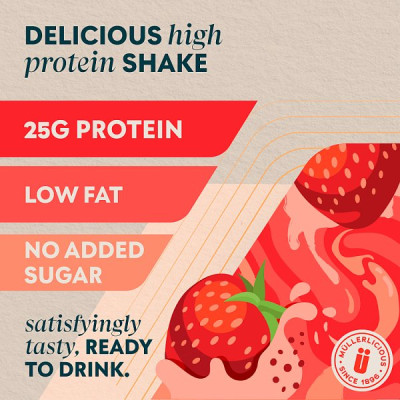 Muller Myprotein Strawberry High Protein Shake (8 x 355ml)